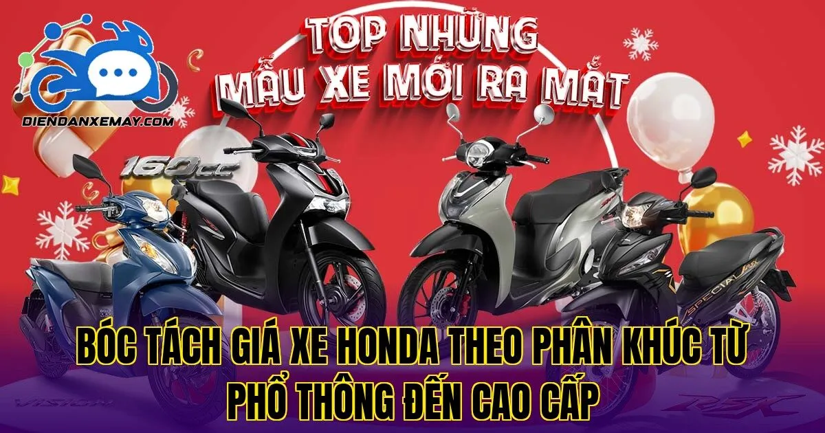 Bóc Tách Giá Xe Honda Theo Phân Khúc Từ Phổ Thông Đến Cao Cấp