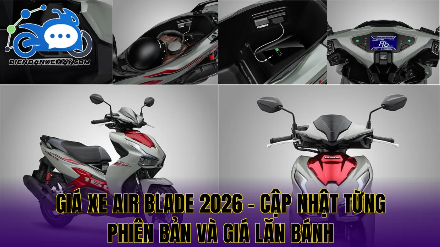 Giá Xe Air Blade 2026 – Cập Nhật Từng Phiên Bản Và Giá Lăn Bánh