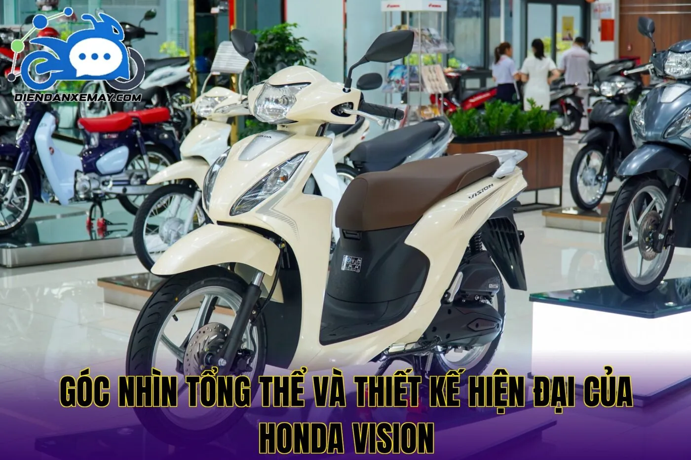 Góc nhìn tổng thể và thiết kế hiện đại của Honda Vision
