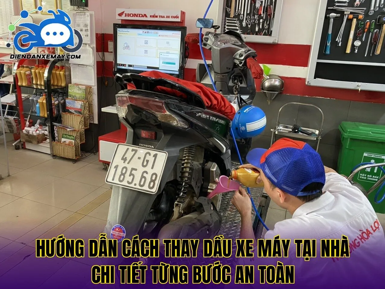 Hướng dẫn cách thay dầu xe máy tại nhà chi tiết từng bước an toàn