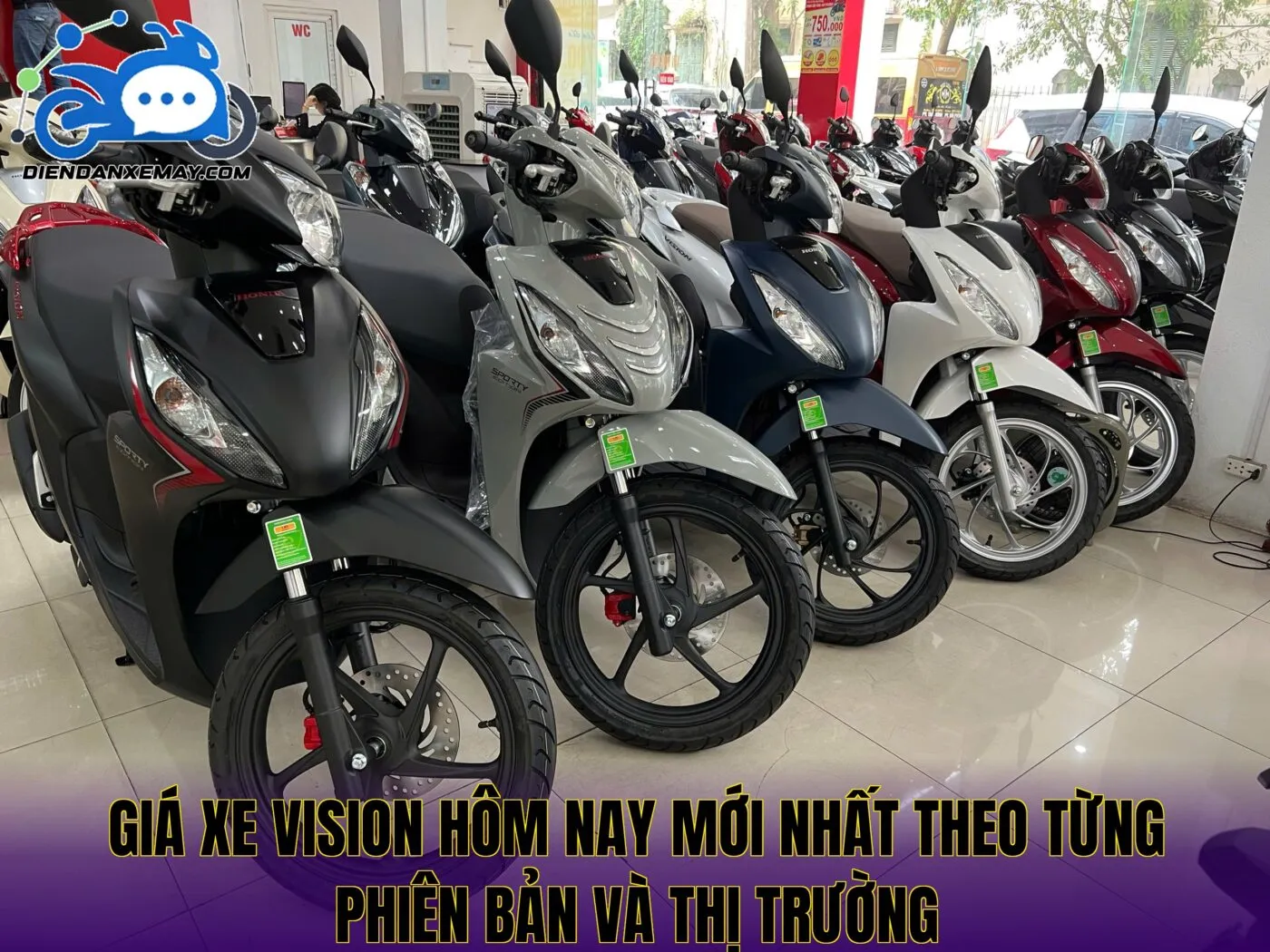 Giá xe Vision hôm nay mới nhất theo từng phiên bản và thị trường