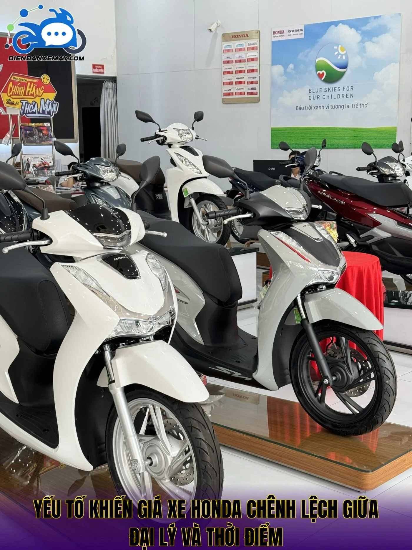 Yếu tố khiến giá xe Honda chênh lệch giữa đại lý và thời điểm